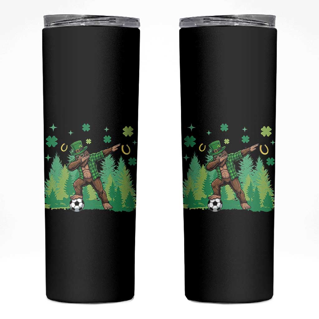 Lucky Sasquatch Soccer Player Skinny Tumbler Funny St Patricks Day Gift