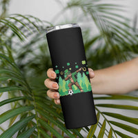 Lucky Sasquatch Soccer Player Skinny Tumbler Funny St Patricks Day Gift