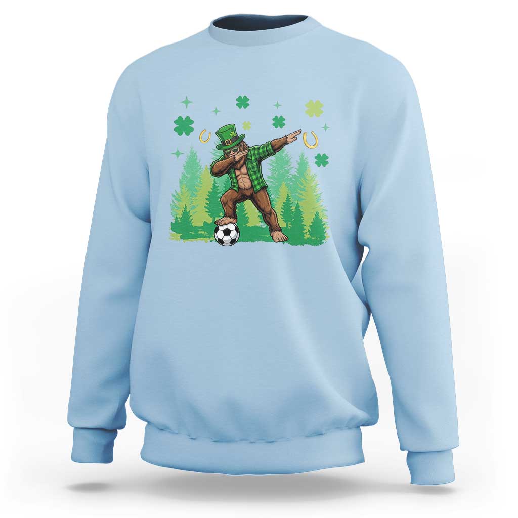 Lucky Sasquatch Soccer Player Sweatshirt Funny St Patricks Day Gift