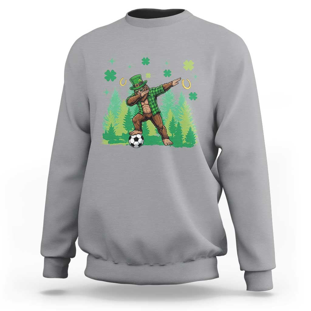Lucky Sasquatch Soccer Player Sweatshirt Funny St Patricks Day Gift