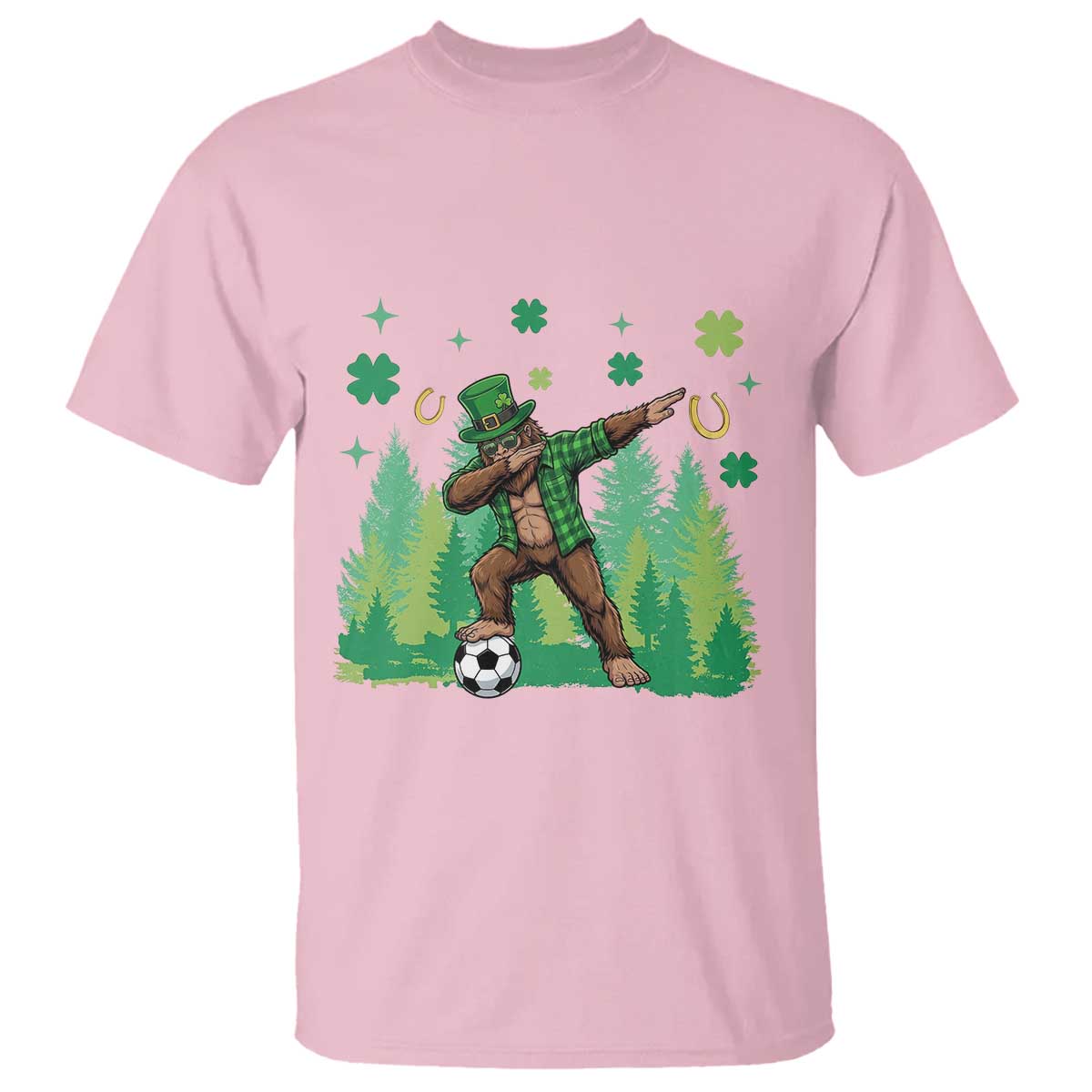 Lucky Sasquatch Soccer Player T Shirt Funny St Patricks Day Gift
