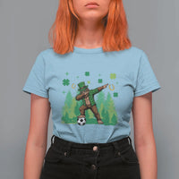 Lucky Sasquatch Soccer Player T Shirt For Women Funny St Patricks Day Gift