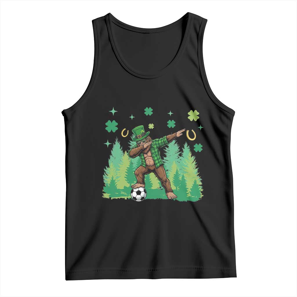 Lucky Sasquatch Soccer Player Tank Top Funny St Patricks Day Gift
