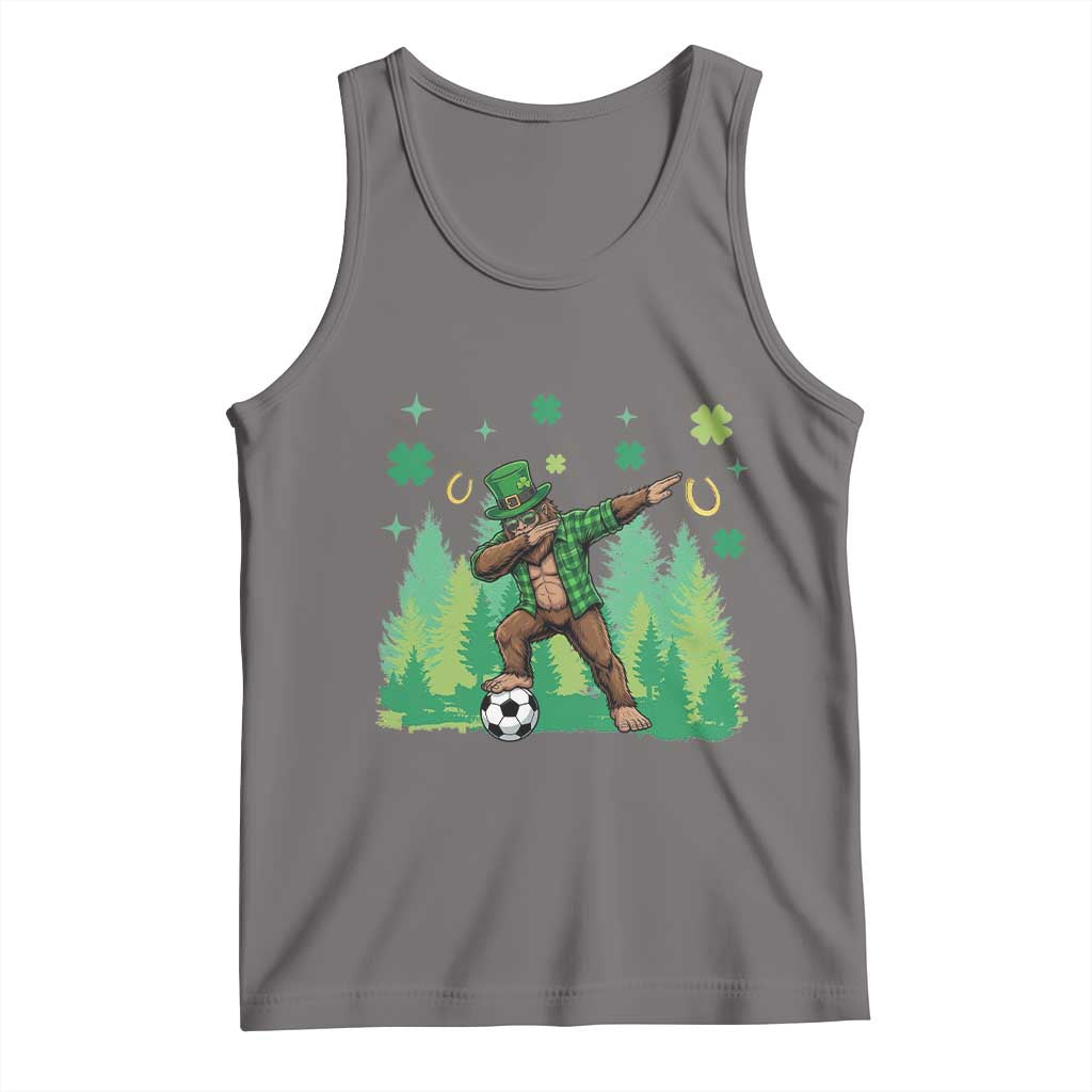 Lucky Sasquatch Soccer Player Tank Top Funny St Patricks Day Gift