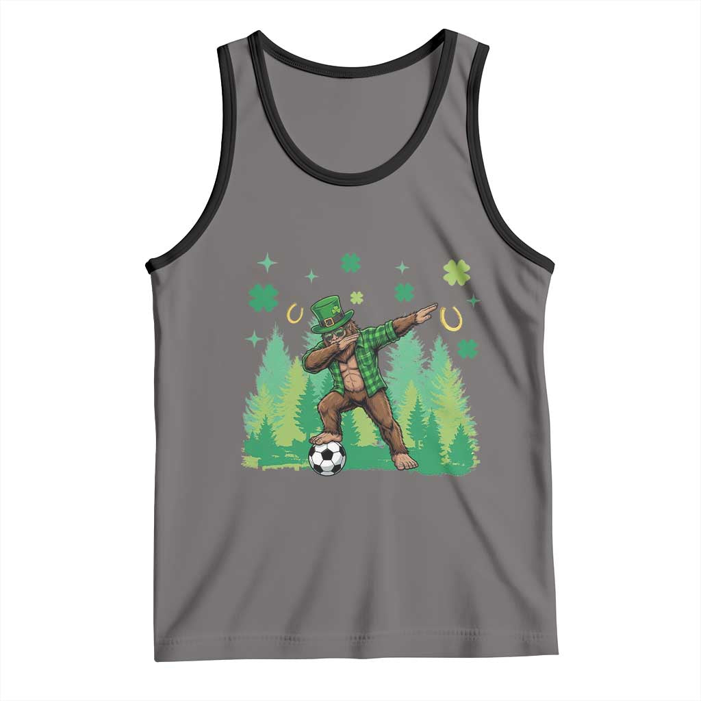 Lucky Sasquatch Soccer Player Tank Top Funny St Patricks Day Gift