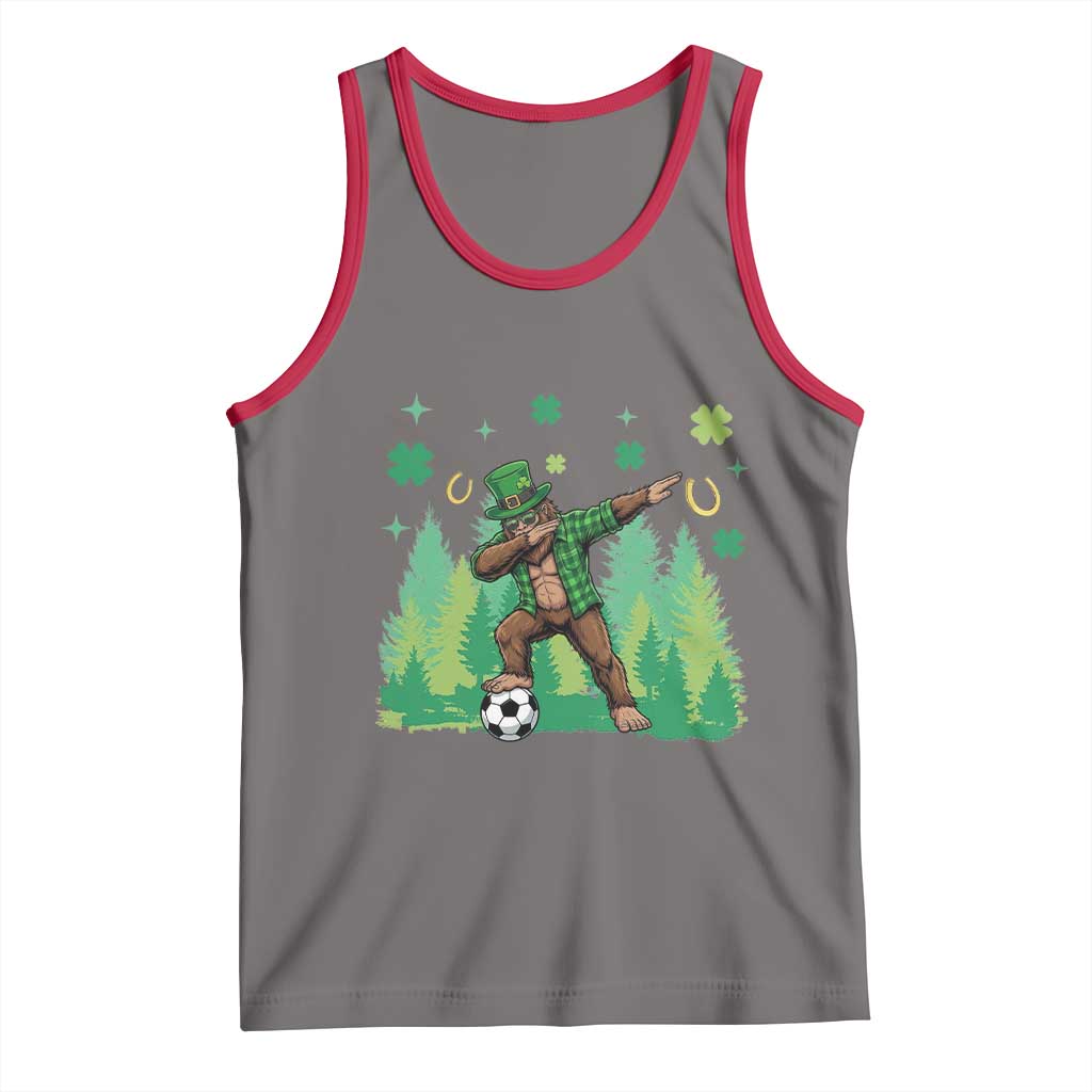 Lucky Sasquatch Soccer Player Tank Top Funny St Patricks Day Gift
