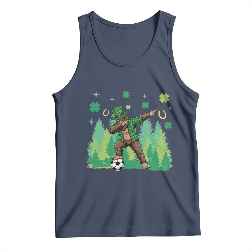 Lucky Sasquatch Soccer Player Tank Top Funny St Patricks Day Gift