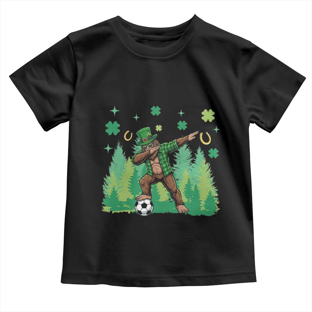 Lucky Sasquatch Soccer Player Toddler T Shirt Funny St Patricks Day Gift
