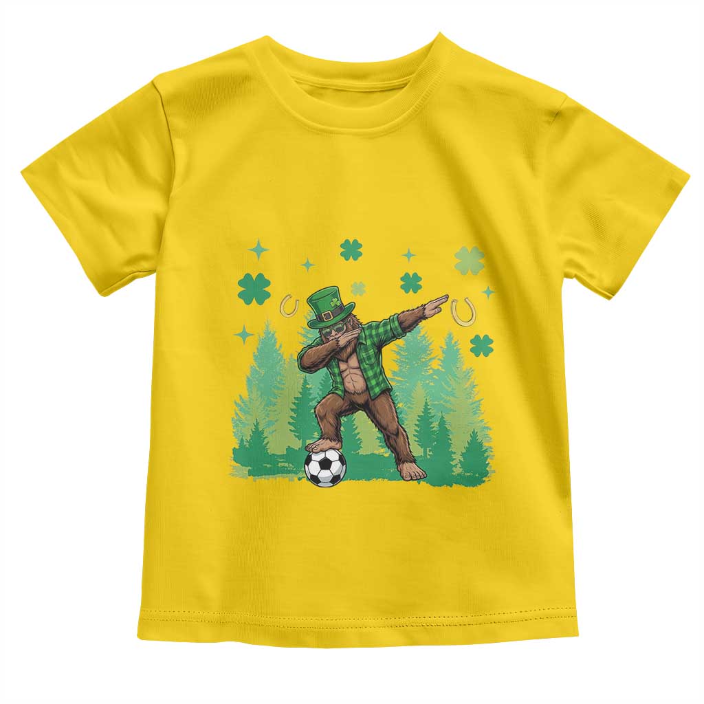 Lucky Sasquatch Soccer Player Toddler T Shirt Funny St Patricks Day Gift