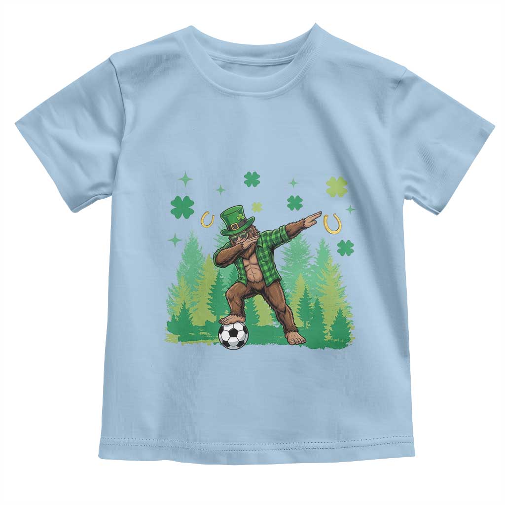 Lucky Sasquatch Soccer Player Toddler T Shirt Funny St Patricks Day Gift