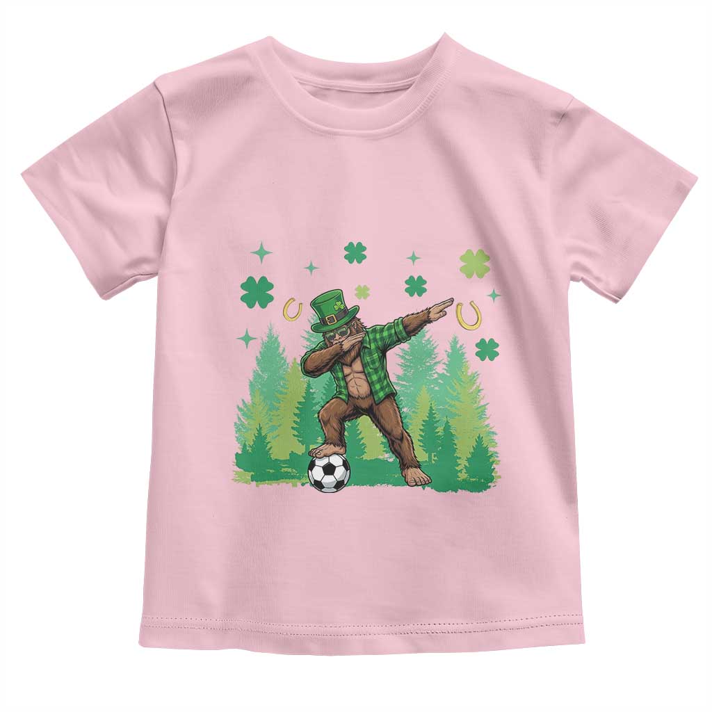 Lucky Sasquatch Soccer Player Toddler T Shirt Funny St Patricks Day Gift