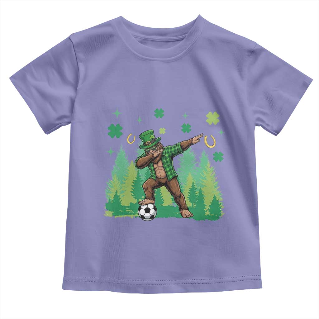 Lucky Sasquatch Soccer Player Toddler T Shirt Funny St Patricks Day Gift