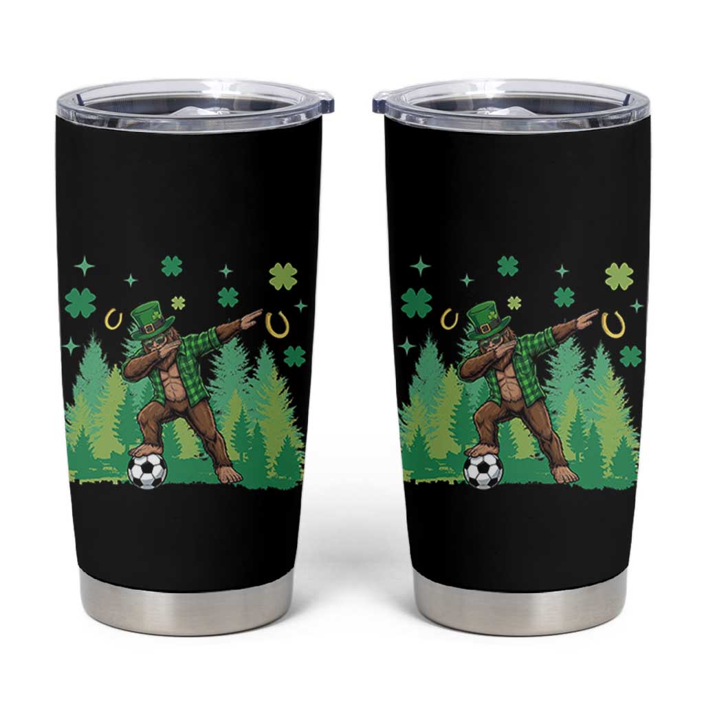 Lucky Sasquatch Soccer Player Tumbler Cup Funny St Patricks Day Gift