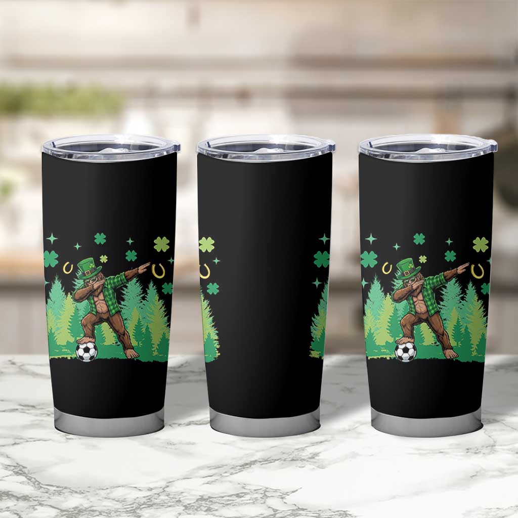 Lucky Sasquatch Soccer Player Tumbler Cup Funny St Patricks Day Gift