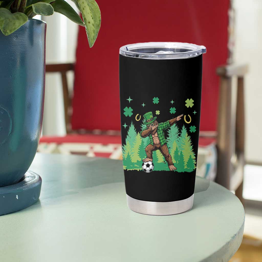 Lucky Sasquatch Soccer Player Tumbler Cup Funny St Patricks Day Gift