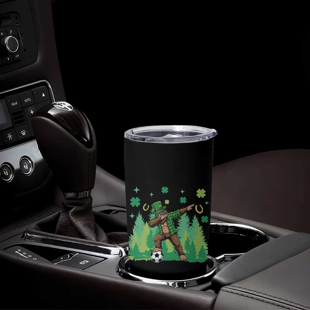 Lucky Sasquatch Soccer Player Tumbler Cup Funny St Patricks Day Gift