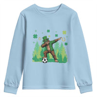 Lucky Sasquatch Soccer Player Youth Sweatshirt Funny St Patricks Day Gift