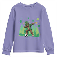 Lucky Sasquatch Soccer Player Youth Sweatshirt Funny St Patricks Day Gift