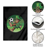 Funny Bigfoot Playing Soccer Garden Flag St Patricks Day