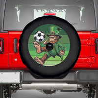 Funny Bigfoot Playing Soccer Spare Tire Cover St Patricks Day