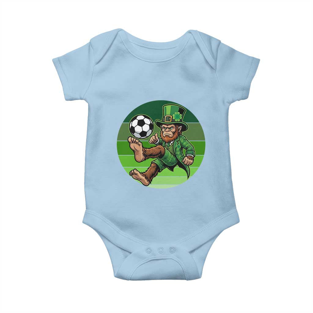 Funny Bigfoot Playing Soccer Baby Onesie St Patricks Day