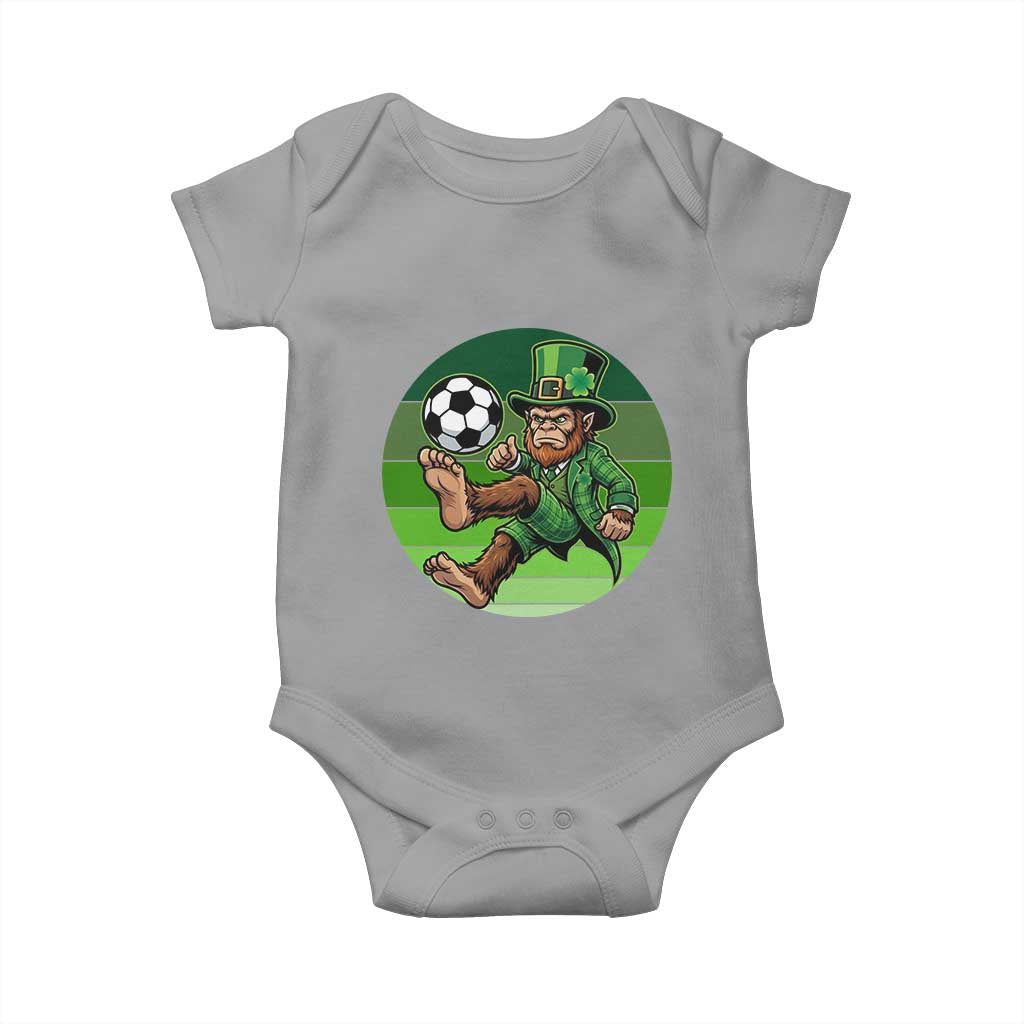 Funny Bigfoot Playing Soccer Baby Onesie St Patricks Day