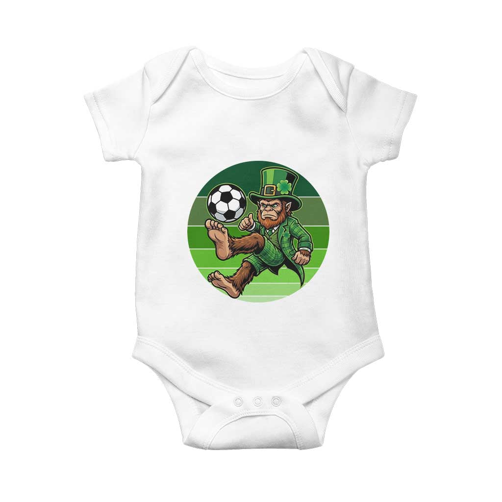 Funny Bigfoot Playing Soccer Baby Onesie St Patricks Day