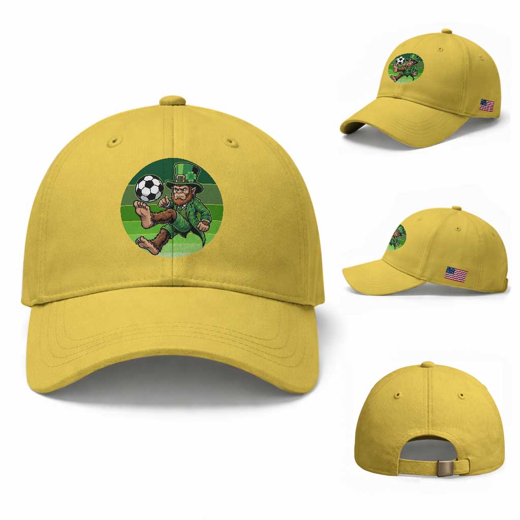 Funny Bigfoot Playing Soccer Baseball Cap St Patricks Day