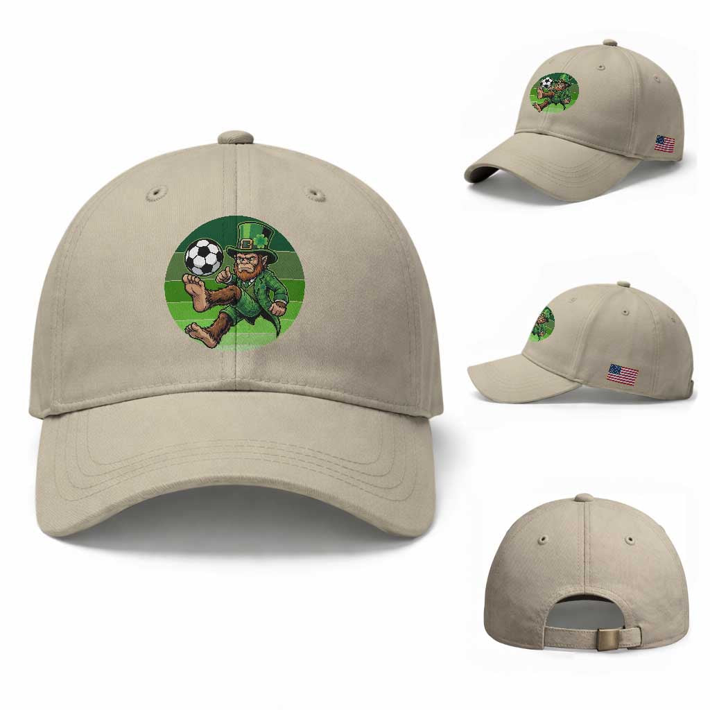 Funny Bigfoot Playing Soccer Baseball Cap St Patricks Day