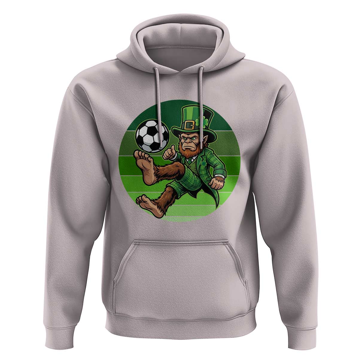 Funny Bigfoot Playing Soccer Hoodie St Patricks Day