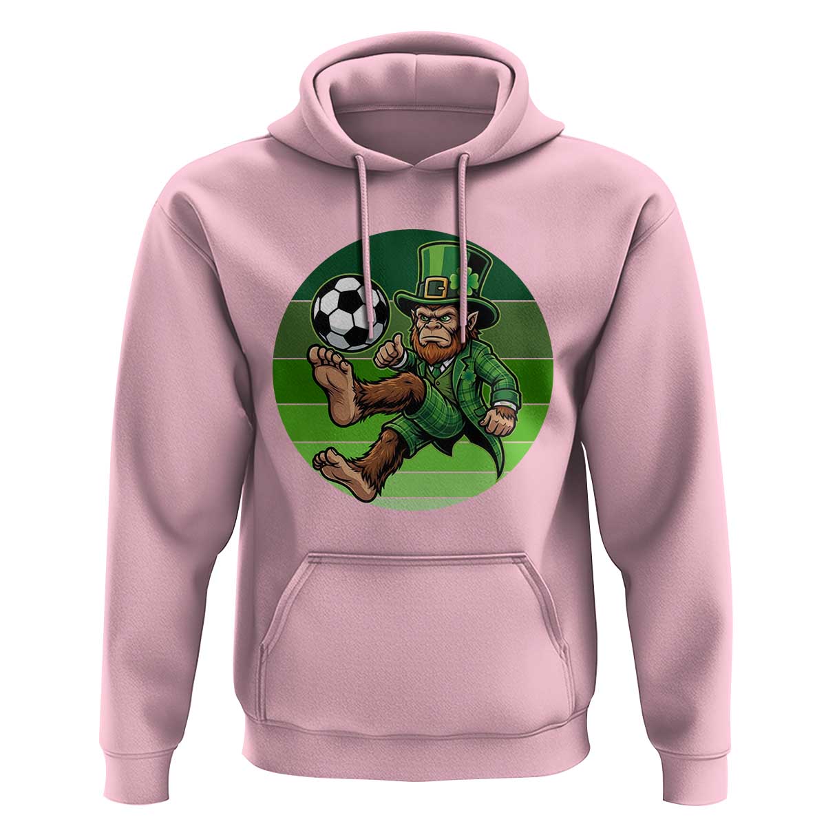 Funny Bigfoot Playing Soccer Hoodie St Patricks Day