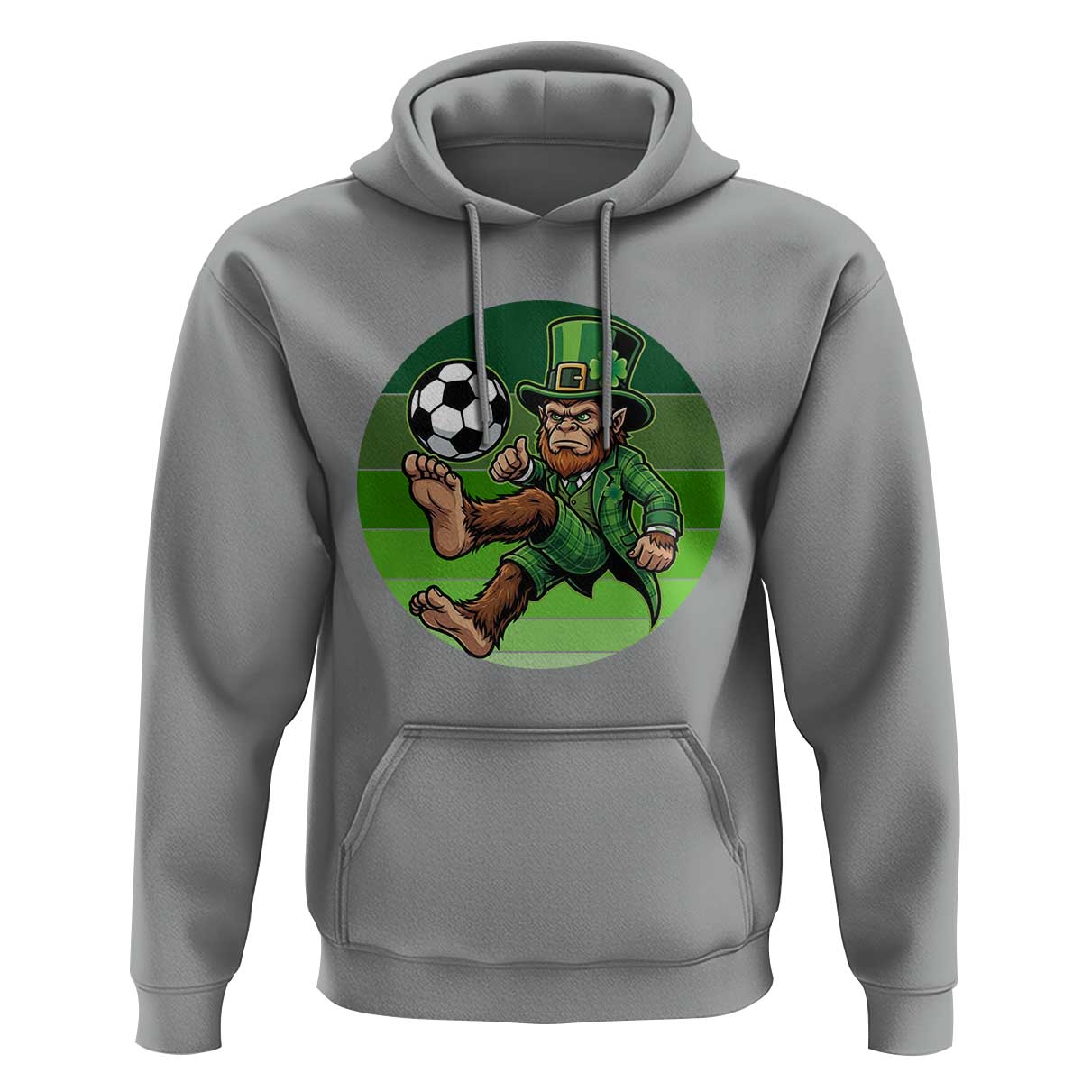 Funny Bigfoot Playing Soccer Hoodie St Patricks Day