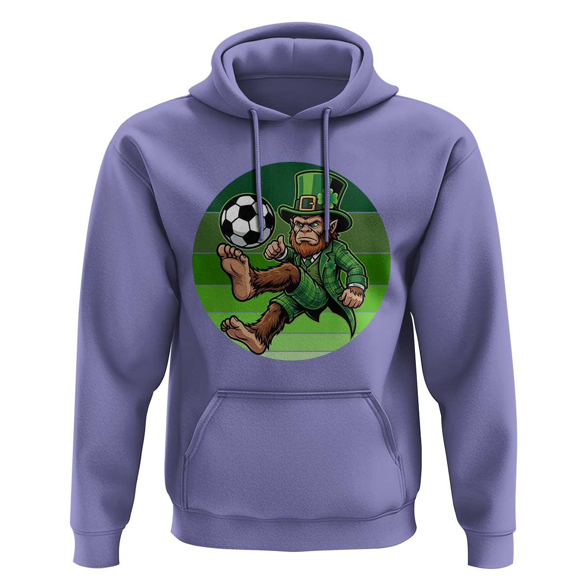 Funny Bigfoot Playing Soccer Hoodie St Patricks Day