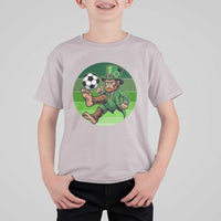 Funny Bigfoot Playing Soccer T Shirt For Kid St Patricks Day