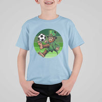 Funny Bigfoot Playing Soccer T Shirt For Kid St Patricks Day