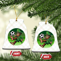 Funny Bigfoot Playing Soccer Ceramic Ornament St Patricks Day