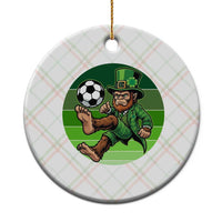 Funny Bigfoot Playing Soccer Ceramic Ornament St Patricks Day