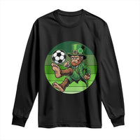 Funny Bigfoot Playing Soccer Long Sleeve Shirt St Patricks Day