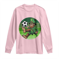 Funny Bigfoot Playing Soccer Long Sleeve Shirt St Patricks Day