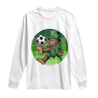 Funny Bigfoot Playing Soccer Long Sleeve Shirt St Patricks Day