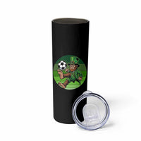 Funny Bigfoot Playing Soccer Skinny Tumbler St Patricks Day