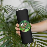 Funny Bigfoot Playing Soccer Skinny Tumbler St Patricks Day