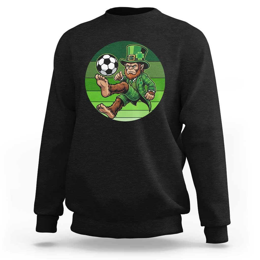 Funny Bigfoot Playing Soccer Sweatshirt St Patricks Day