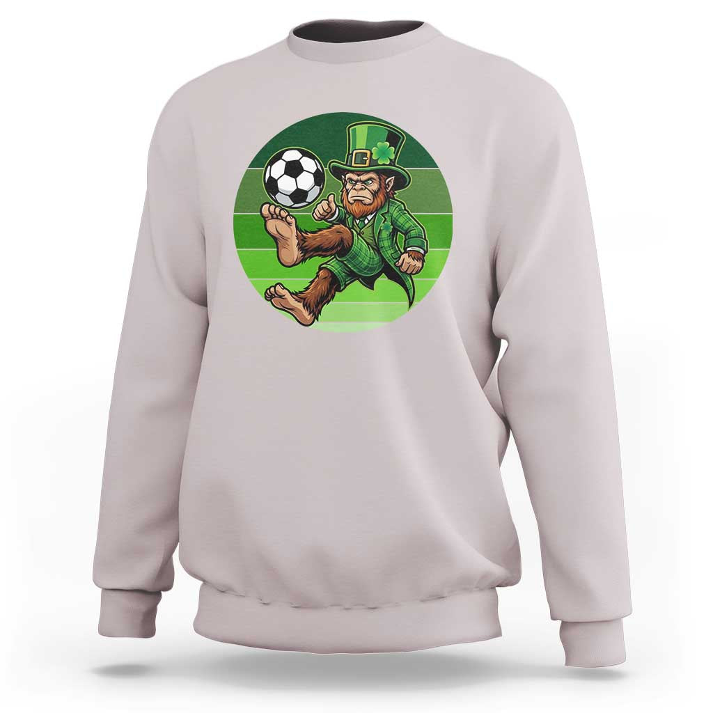 Funny Bigfoot Playing Soccer Sweatshirt St Patricks Day