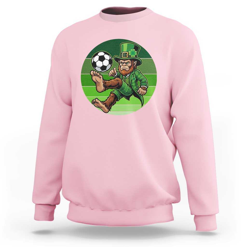 Funny Bigfoot Playing Soccer Sweatshirt St Patricks Day