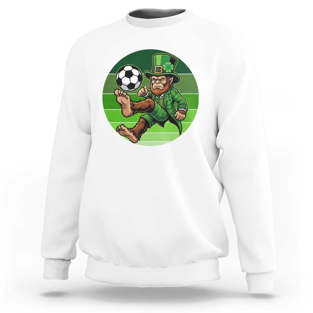 Funny Bigfoot Playing Soccer Sweatshirt St Patricks Day
