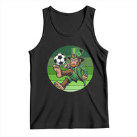 Funny Bigfoot Playing Soccer Tank Top St Patricks Day
