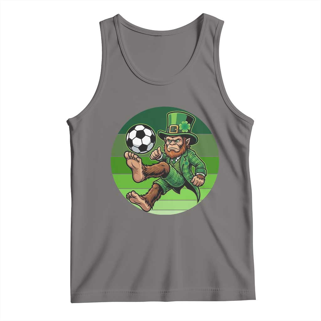 Funny Bigfoot Playing Soccer Tank Top St Patricks Day