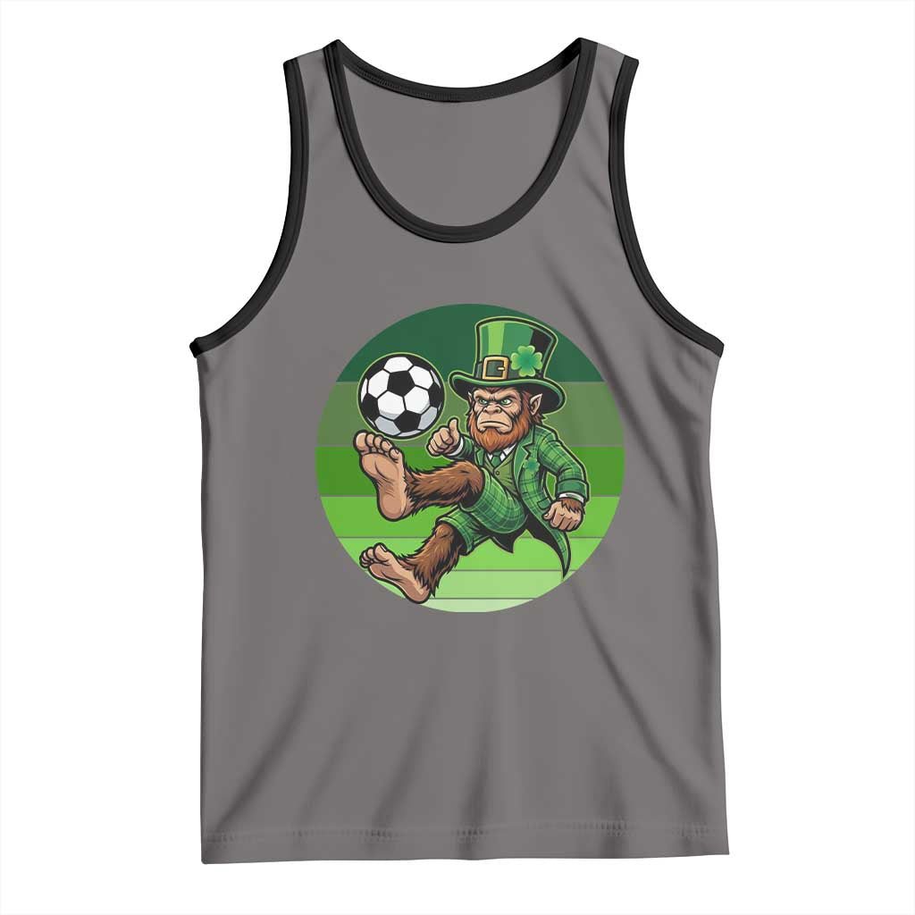 Funny Bigfoot Playing Soccer Tank Top St Patricks Day