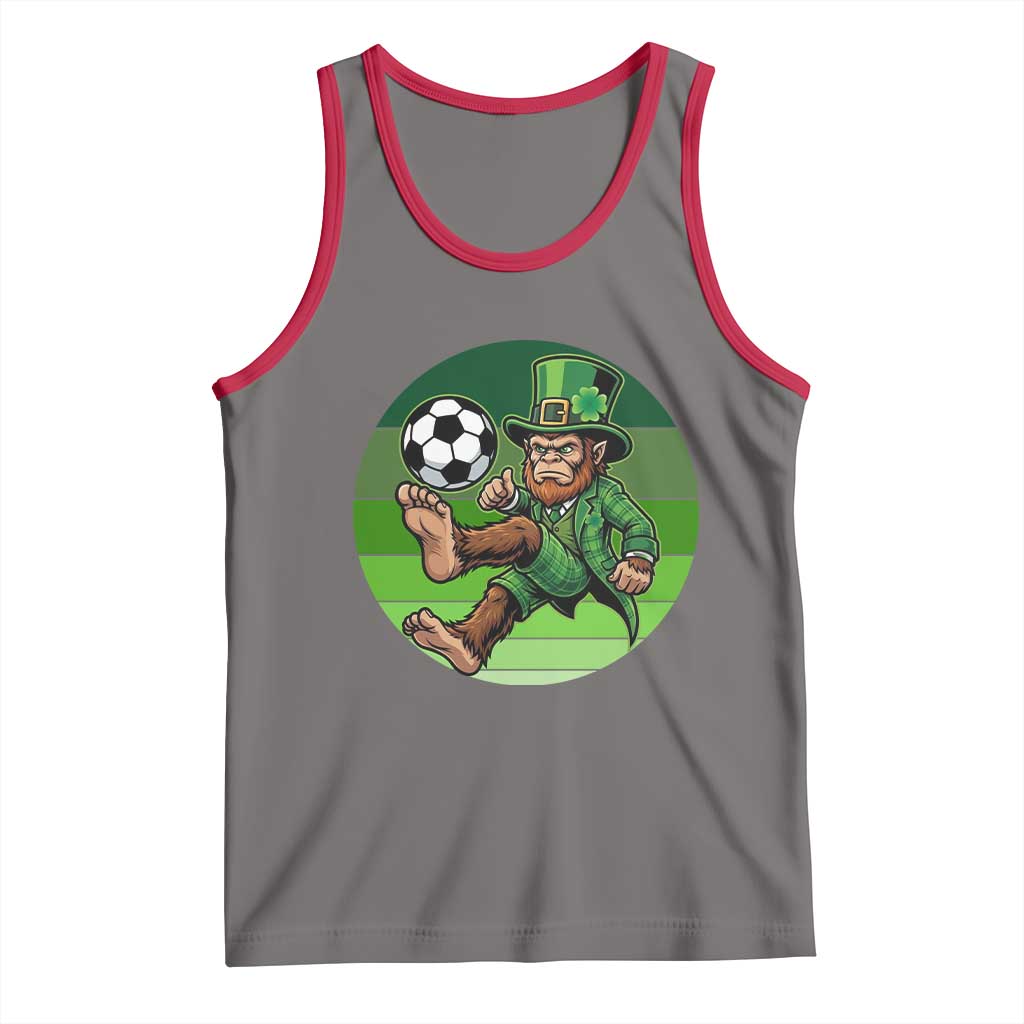 Funny Bigfoot Playing Soccer Tank Top St Patricks Day